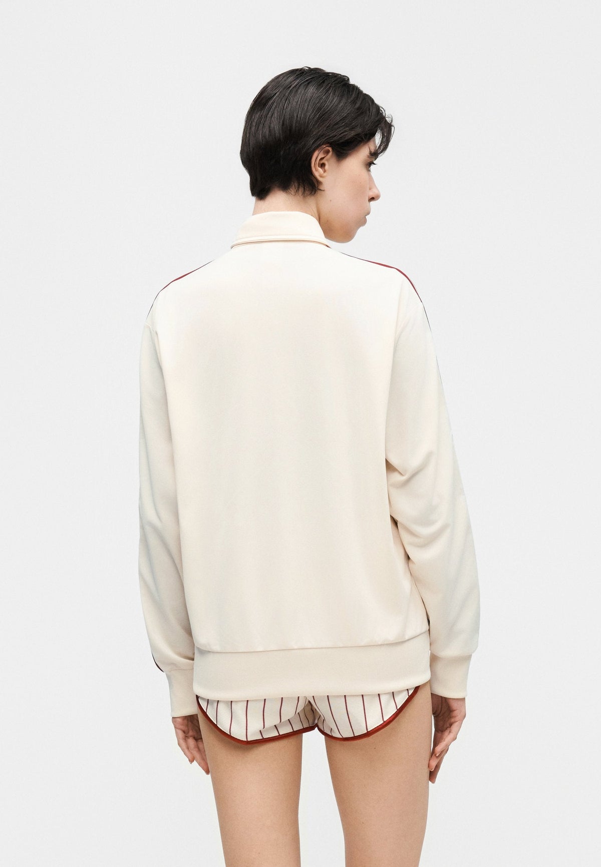 adidas Originals Firebird Track Top Loose – Sweat zippé Femme – warm vanilla/team victory red/jaune clair