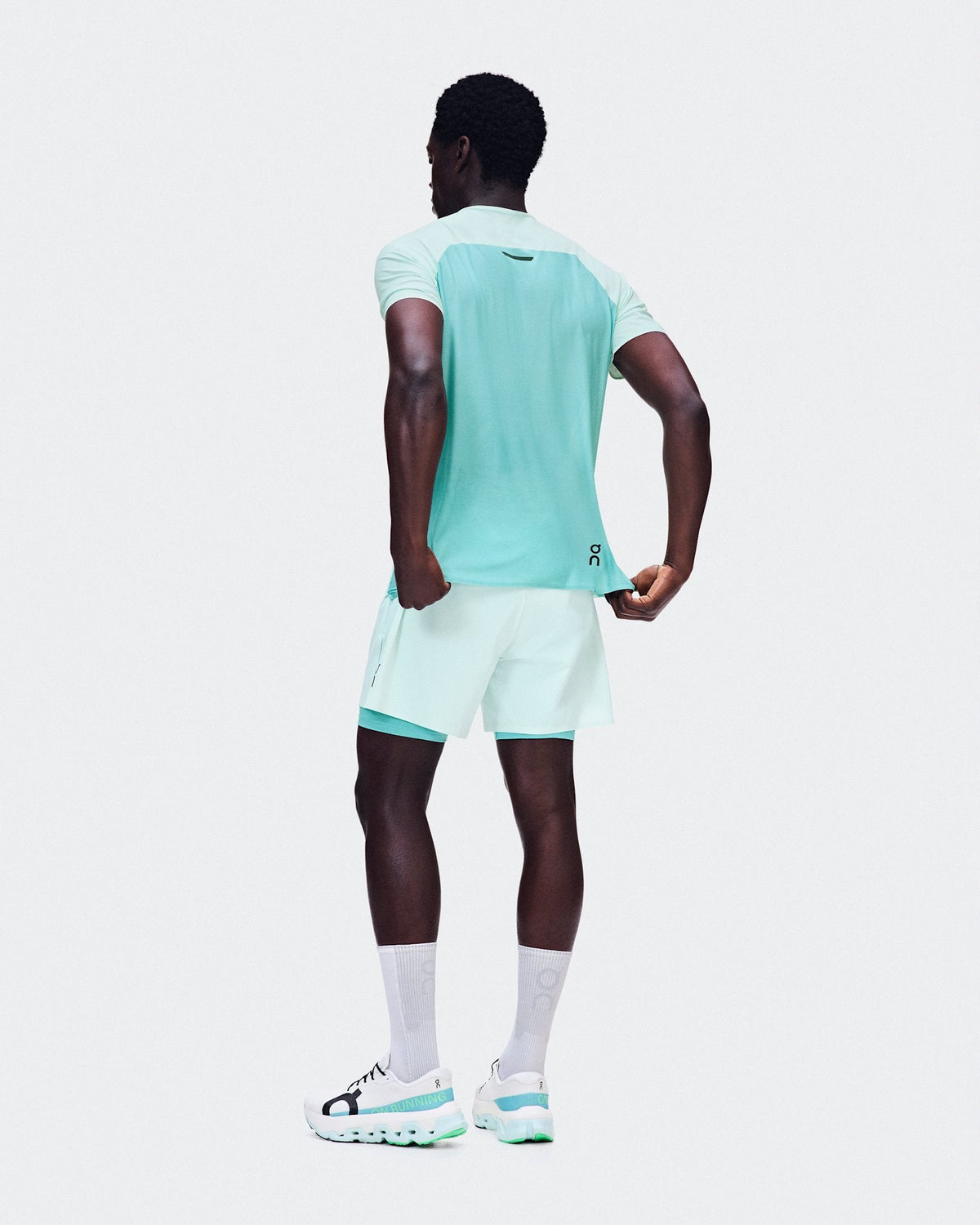 5" Performance 2/1 Shorts homme - Flurry | Aquamarine