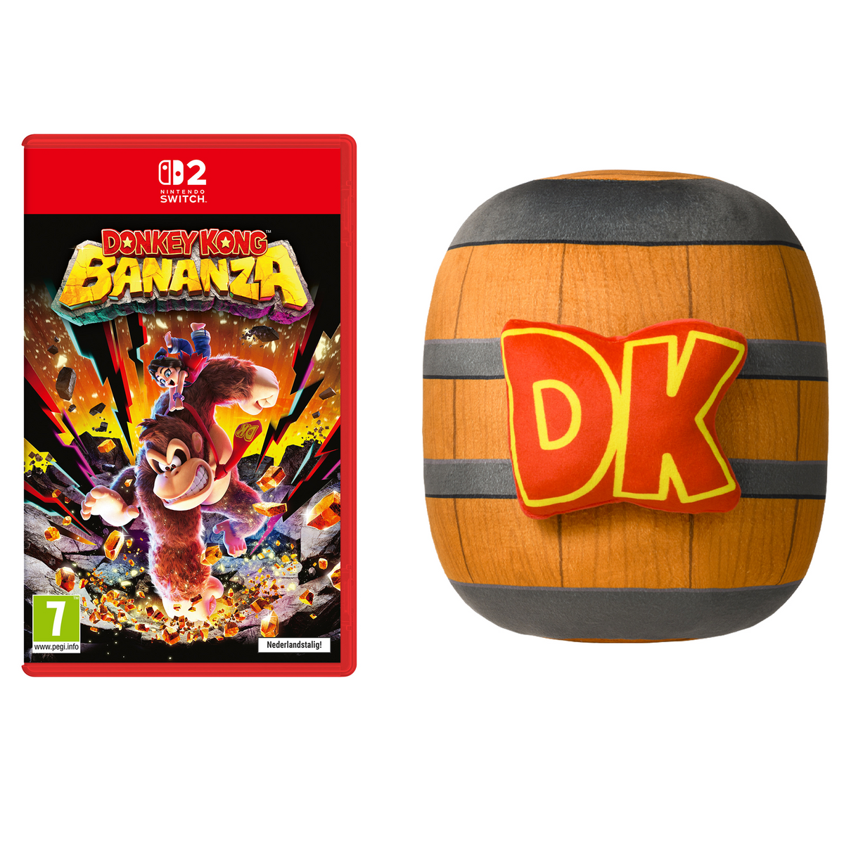 Donkey Kong Bananza + Coussin « Tonneau DK » Donkey Kong