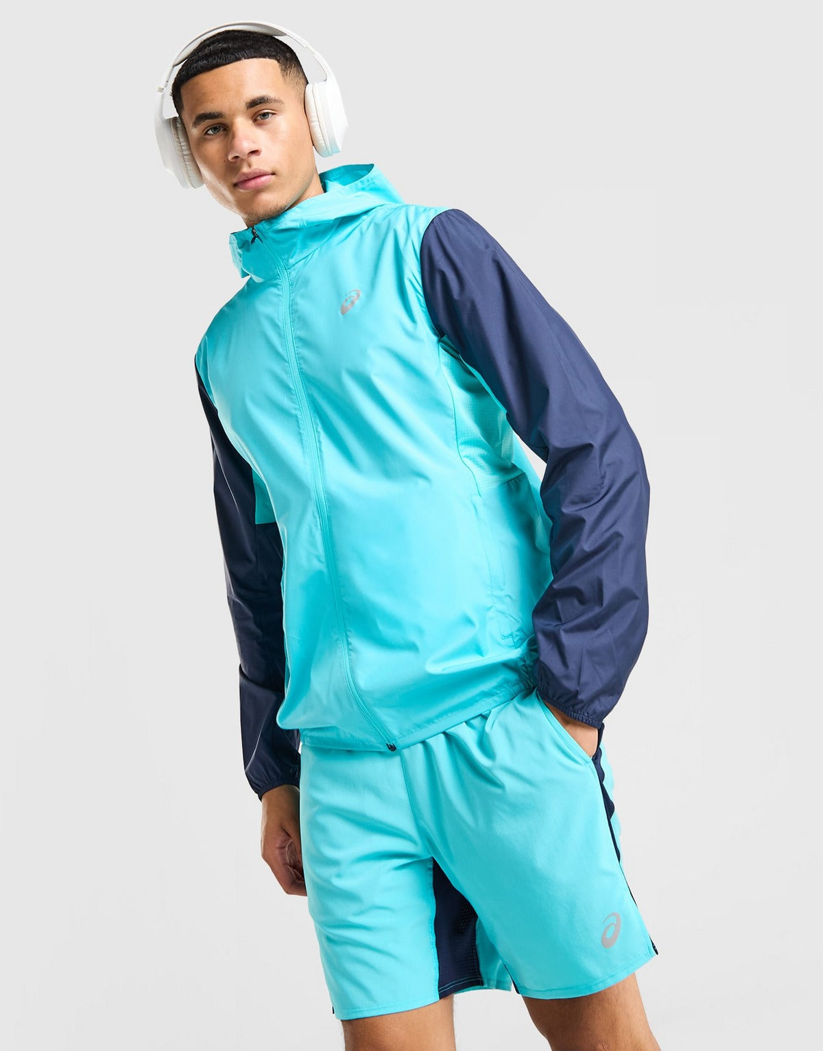 ASICS Short Core Colour Block – Bleu
