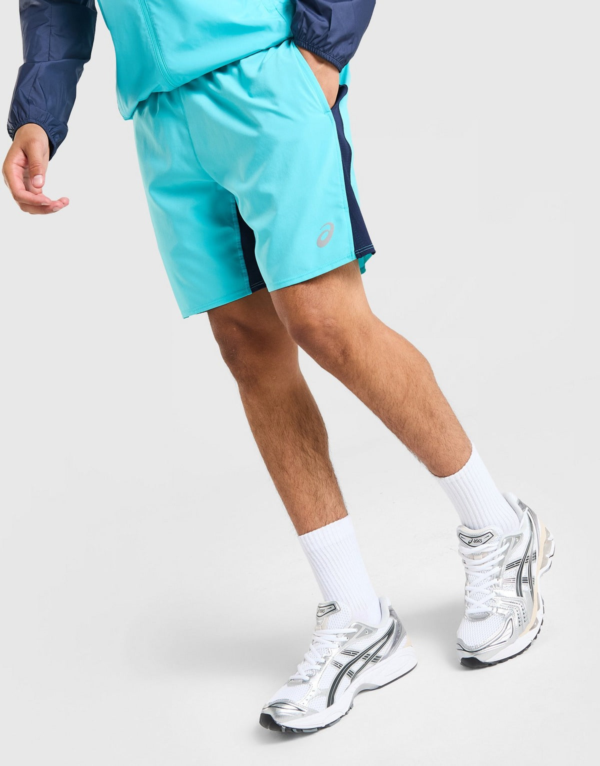 ASICS Short Core Colour Block – Bleu
