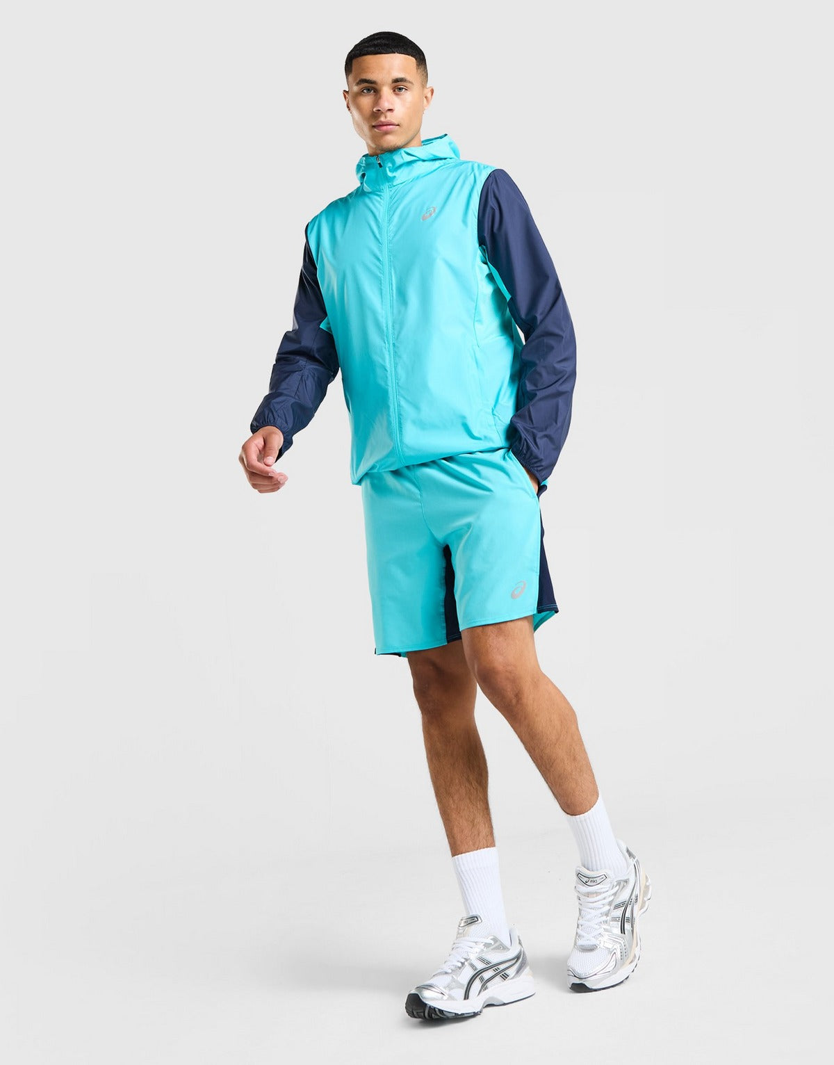 ASICS Short Core Colour Block – Bleu