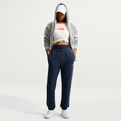 Nike Studio Fleece Medium Weight – Pantalón de talle medio y ajustado a los tobillos para mujer