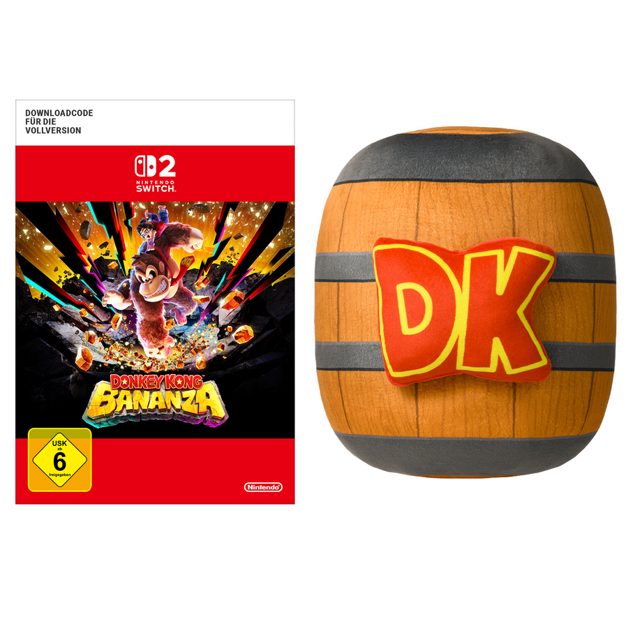 Donkey Kong Bananza + Cojín «Barril DK» Donkey Kong