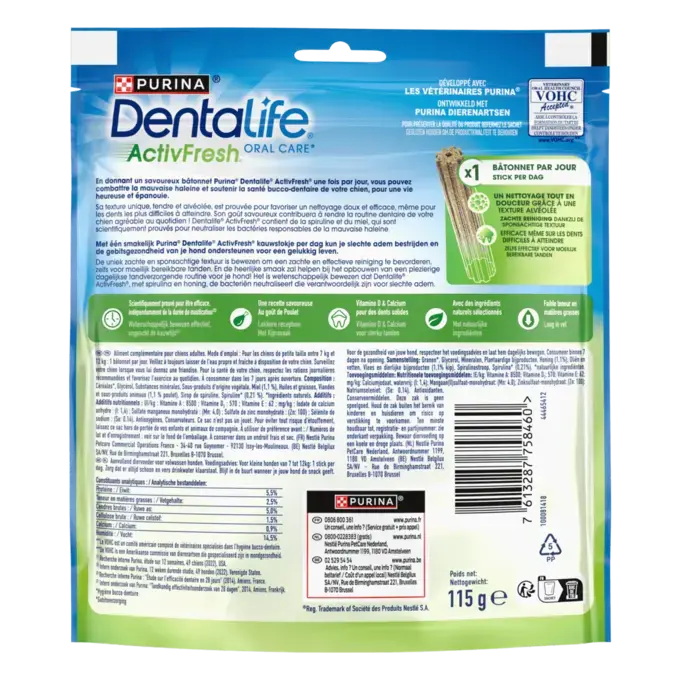 DENTALIFE® ActivFresh® Petit Chien (7-12kg) - Bâtonnets à mâcher