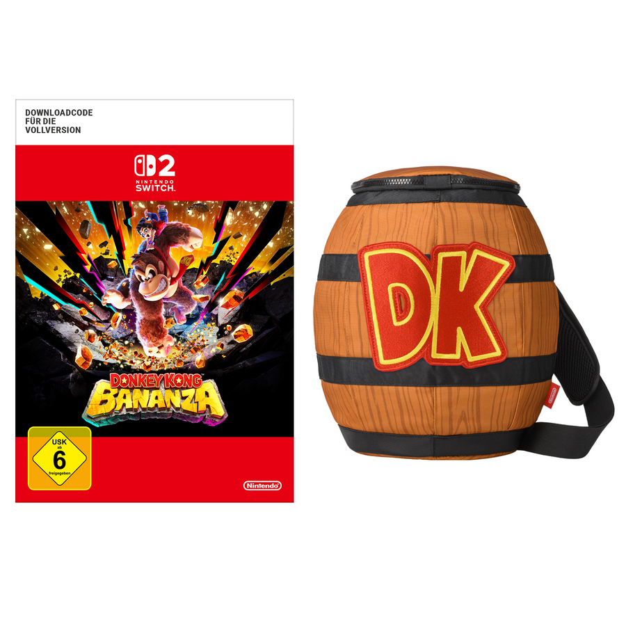 Donkey Kong Bananza + Bolso bandolera «Barril DK» Donkey Kong