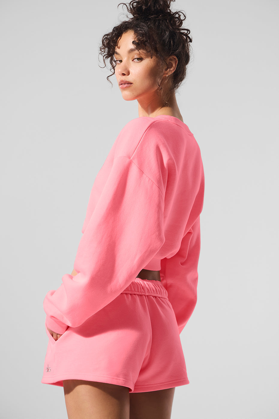 Pull Court Col Ras-Du-Cou Accolade - Neon Bubblegum